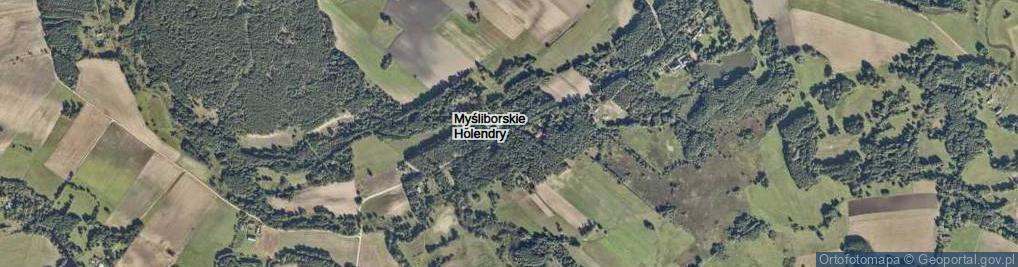 Zdjęcie satelitarne Myśliborskie Holendry ul.